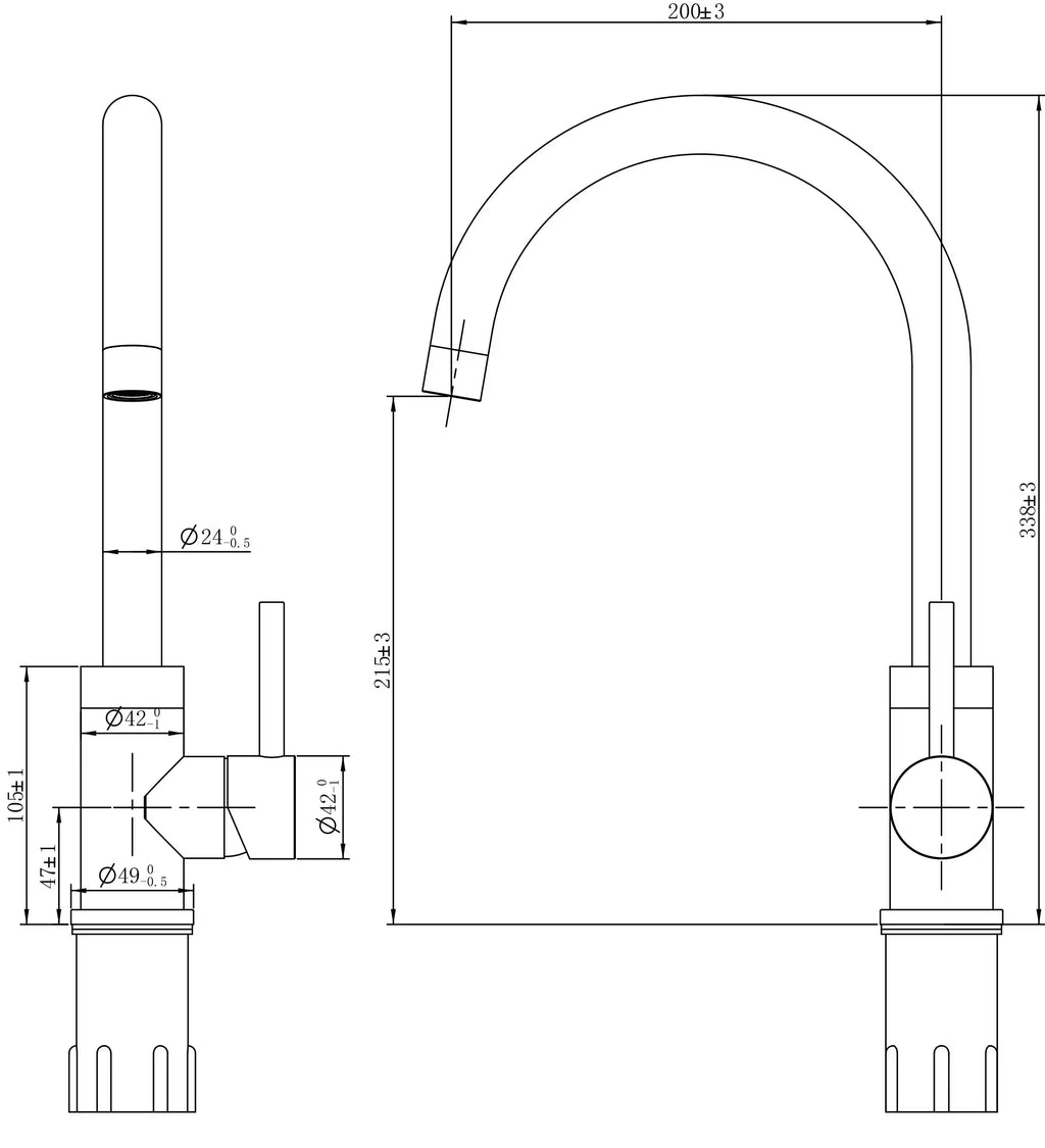 Aria CS Single lever (curved spout)